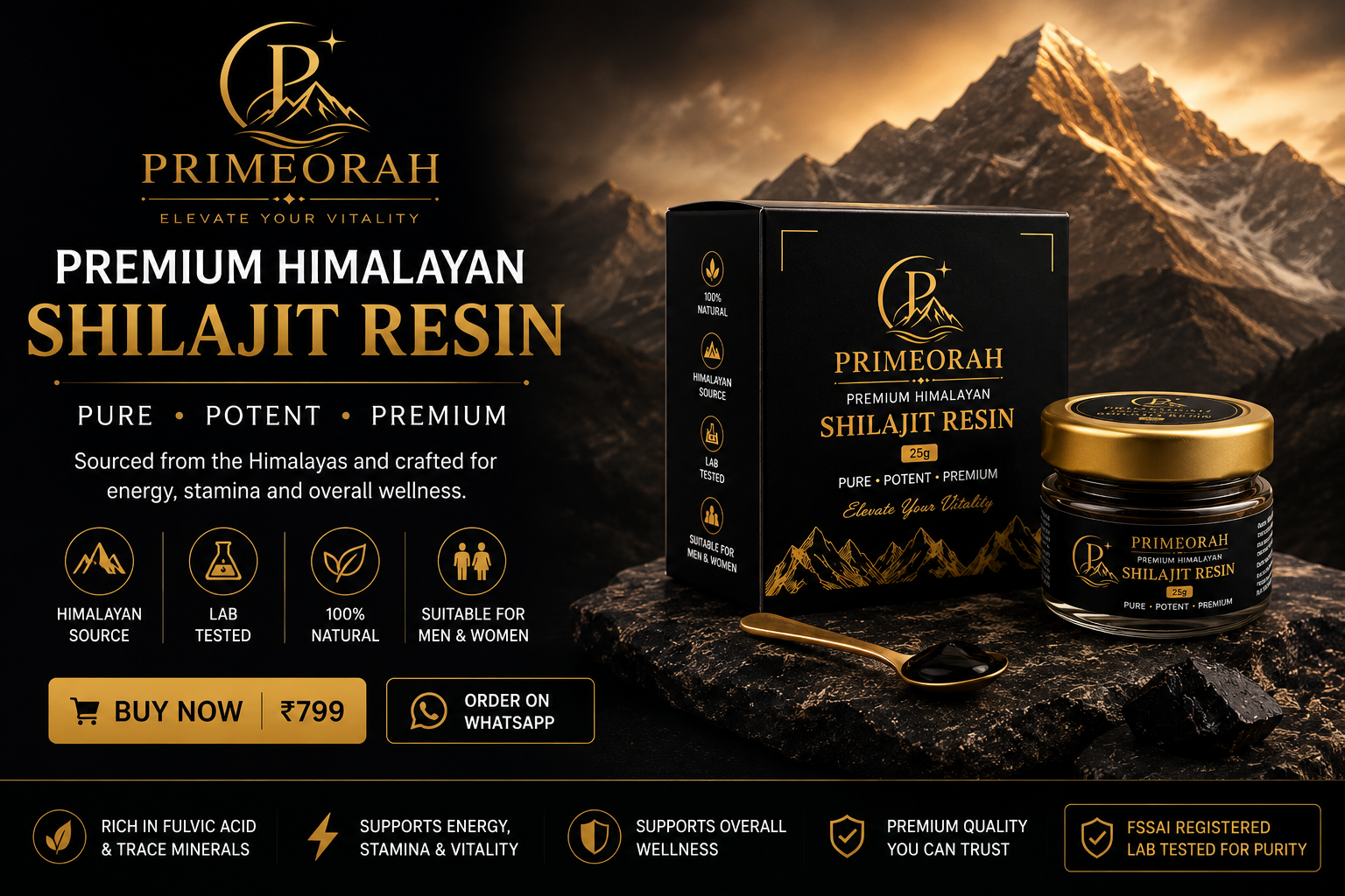 Primeorah Shilajit Resin – Banner